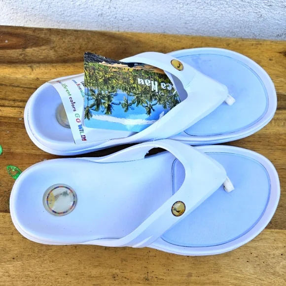 Hawaiian Jellys Ultra Comfort Kea Haú Unisex Sandals Men's Size 8 - Picture 8 of 15